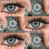 Purpdrank  2pcs Black Series Color Contact Lenses Natural Gray Eye Lens Beautiful Pupils Yearly Fashion Brown Softlens Cosmetics