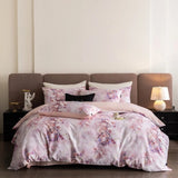 Purpdrank  100% Egyptian Cotton Flowers Print Luxury Bedding Set Single Double Queen King Size Duvet Cover Flat/Fitted Bed Sheet Pillowcase