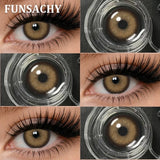 Purpdrank  1 Pair Contact Lenses Big Brown Lenses for Eyes Beauty Pupils Comestic Eye Color Len Korean Pupils Makeup Accessoriess