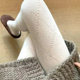 Purpdrank  Women Tights Grey Diamond Cut-out Leggings for Spring Cotton High Elastic Non-release Leggings Solid Color Slimming Pantyhose