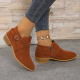 Purpdrank  Women Ankle Boots Autumn Square Heel Platform Sexy Shoes for Women New Fashion Winter Fashion Boots Women Zapatos De Mujer