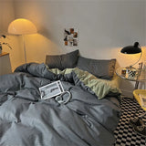 Purpdrank  60 pieces of comfortable sleeping home skin friendly water washed cotton four piece bed sheet and quilt cover