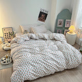 Purpdrank  Fresh Style Bedding Set 100% Cotton Bed Linen Set for Home постельное бельё набор Soft Duvet Cover Pillowcase with Bedsheets