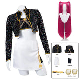 Purpdrank  Mira Cosplay Costume Wig Shoes Black Coat Singing Suit Song-Promotion Costume Women Halloween Party Role Playing Outfit