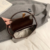 Purpdrank  Retro Women Underarm Shoulder Bag Flap Shape PU Leather Pure Color Armpit Bag 2024 New Luxury Designer Purses And Handbags