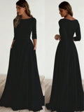Purpdrank  Elegant Long Sleeve round Neck White Wedding Dress 2025 New Outdoor Travel Photography A- Line Skirt Knitted Fabric Polyester