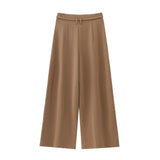 Purpdrank  European and American style new temperament versatile casual pants women's fashionable simple drape wide-leg suit pants