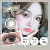 Purpdrank  Prescription Contact Lenses With Myopia  Color Contact Lenses Lenses Cosmetics Contact Lens Gray and Brown