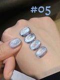 Purpdrank  12ML 10-Color Blue Series Blue Eyes Star Sea Cat Eye Gel Nail Polish New Summer Flash Lamp Cat Eye Nail Polish Nail Art