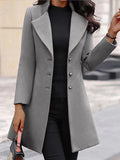Purpdrank  Women's Coats Winter Fashion Comfortable Decent 2025 Plain Mid-length Chic Lapel Long Sleeve Street Daily Coats