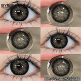 Purpdrank  1Pair Natural Brown Contact Blue Eyes Lenses High Quality Gray Eye Contacts Green Pupils Yearly Colored Contact Lenses