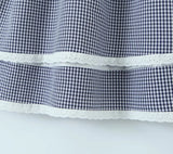 Purpdrank  Sexy Plaid Spliced Embroidery Lace Bra Corset style Mini Dress Women Bow Lacing up Backless Party Skater Sling Robe Holiday