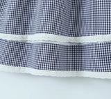 Purpdrank  Sexy Plaid Spliced Embroidery Lace Bra Corset style Mini Dress Women Bow Lacing up Backless Party Skater Sling Robe Holiday