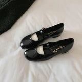 Purpdrank  Women Patent Leather Mary Janes Shoes Ladies  Summer New Fashion Square Toe Comfortable Pointed Toe Ballet Flat Casual Shoes