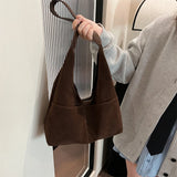 Purpdrank  2-IN-1 Underarm Shoulder Bag Sets For Women Faux Suede Multi Pockets Large Capacity Shopper Tote Bag 2025 Latest Handbags