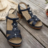 Purpdrank  Low Sandals Woman Leather Buckle Strap 2025 Summer Increasing Height Clear Heels Suit Female Beige Large Size Women’s Shoes Open