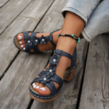 Purpdrank  Low Sandals Woman Leather Buckle Strap 2025 Summer Increasing Height Clear Heels Suit Female Beige Large Size Women’s Shoes Open
