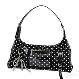 Purpdrank  New Color-Block Polka Dot Underarm Bag White Transparent Outer Bag Design Women's Large Capacity Single Shoulder Crossbody Bag