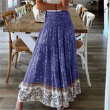 Purpdrank  Sexy High Waist Beach Long Skirts Womens 2025 Spring Summer Casual Bohemia Pink Maxi Skirt For Women