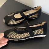 Purpdrank  Mesh Breathable Flat Shoes Women Fashion Round Toe Shallow Casual Shoes Concise Comfortable Soft Bottom Brand Designer Shoes