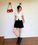 Purpdrank  Summer Vintage Women's Cargo Wide Leg Shorts Pocket 2025 New High Waist Solid Casual Loose A-line Short Pants Female