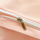 Purpdrank  Beige/Pink Flowers Butterfly Embroidery 100% Cotton Bedding Set Duvet Cover Set Bed Sheet/Fitted Sheet Pillowcases 4Pcs Bed Sets