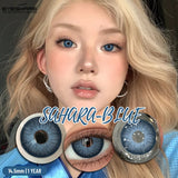 Purpdrank  1 Pair Colored Contact Lenses for Eyes Black Big Lens Gray Pupils Lenses Brown Lenses Fashion Eye Contacts Yearly