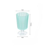 Purpdrank  225ml French Style Drinkware Glass Cup Petal Wine Glass Household Short Footed Cocktail Ice Cream Cup Dopamine Drinking Utensils