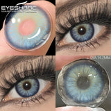 Purpdrank  1 Pair Colored Contact Lenses for Eyes Blue Eye Lenses Gray Pupil Lenses Green Eye Natural Brown Lens Beauty Makeup