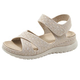 Purpdrank  European And American Sports Casual Sandals New Velcro Hollow Thick-Soled Women's Sandals Lightweight Comfortable And Simple