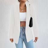 Purpdrank  Spring Blazers Women Turn-down Collar Office Lady Slim Outerwear Elegant Long Sleeve Solid Chic Jackets Women's Blazers
