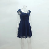 Purpdrank  Spring and Summer Dress Temperament Short Square Neck Suspender Skirt