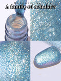 Purpdrank  12ML 4-Color Pink Blue White Green Explosive Gel Nail Polish Diamond Gel Polish Summer Nails Blue Nails Nail Supplies