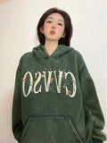 Purpdrank  Pullovers Woman Clothing Loose Text Baggy Letter Printing with Orint on Hoodies Women's Sweatshirt Hooded Promotion Goth M E Top