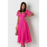 Purpdrank  Sexy Women Corset Lace Party Evening Dress Summer Elegant Short Sleeve V Neck Backless Wedding Bridemaid Long Dress