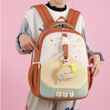 Purpdrank  Fashion Cute Backpack Lightweight Large Capacity School Bag Nylon Material Waterproof School Backpack for Boy Gril