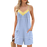 Purpdrank  Women's Summer Jumpsuit Shorts,Printed Fashionable Casual Sleeveless Jumpsuit Shorts Rompers With Pockets