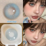 Purpdrank  2pcs Violet Lenses Beauty Pupils Myopia Eye Prescription Colored Contact Lenses for Eyes Natural Blue Lens