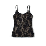 Purpdrank  2 colors 2025 Sexy O neck Apricot Lace Camis Women U Back Backless Crop Top Slim Camisoles Bra Tank Black