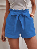 Purpdrank   Shorts Women Bow Tie Lace Up Wide Leg Shorts High Waist Pockets Casual Streetwear Summer New Fashion Loose Shorts