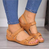 Purpdrank  New Thick Bottom Slope Heel Buckle Sandals Summer Solid Color Open Toe Casual Fashion Simple Breathable Comfortable Sandals