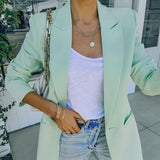 Purpdrank  European And American Style Autumn Winter Long Sleeve OL Slim Fit Suit Coat Women's Professional Business Fashion Outerwear