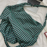 Purpdrank  Colorful Plaid Shoulder Bags for Women Large Capacity Portable Ladies Tote Underarm Bag Travel Outdoor Female Casual Handbags