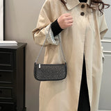 Purpdrank  Rhinestone Appliqued Chain Shoulder Crossbody Bags For Women Luxury Designer Purses And Handbags Wedding Dinner Party