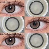 Purpdrank  1 Pair Fashion Colored Contact Lenses Popular Natural Gray Brown Beauty Pupils Black Eyes Lens Yearly Blue Eyes Contact