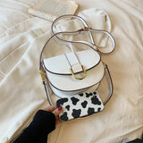 Purpdrank  Famous Brand Saddle Shoulder Bags For Women Golden Hardware Solid Color PU Crossbody Bag New Luxury Designer Handbags