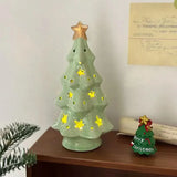 Purpdrank  Creative and cute ceramic bow bell star Christmas tree ceramic ornaments, home Christmas decorations, Christmas decoration gifts