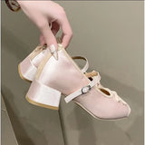 Purpdrank  Shallow Mouth Female Shoes Autumn Soft Black Flats Ballet New Dress Fall Summer Med Flower Rubber Hoof Hee