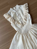 Purpdrank  Sweet Vintage White Lace Women Dress Y2k Sleeveless Embroidery Slim Princess Summer Dress Harajuku Female Retro Party Outfit New