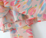 Purpdrank  Sexy Halter Collar Pink Gradient Tie dye print Cross lacing up Bow Backless Sling Dress Women Irregular Mini Dresses Robe